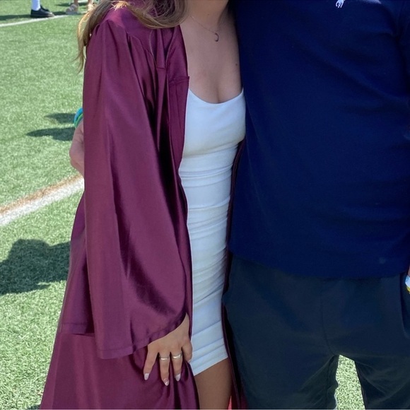 Lucy in the Sky Breakaway Sparkling Ruched Bodycon White Dress - Picture 12 of 12